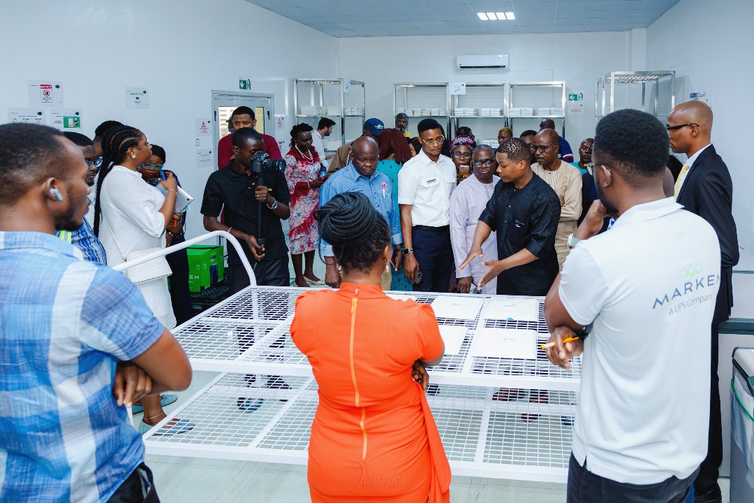 Team briefing inside the Nigeria cold chain storage facility